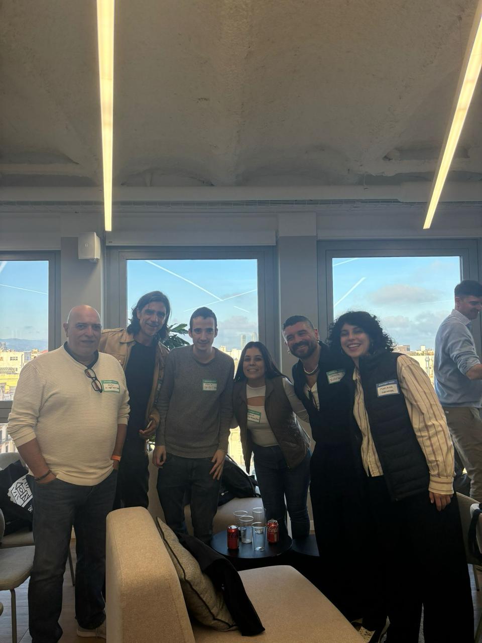 Mariana with clients during the FareHarbor Meet Up in Barcelona